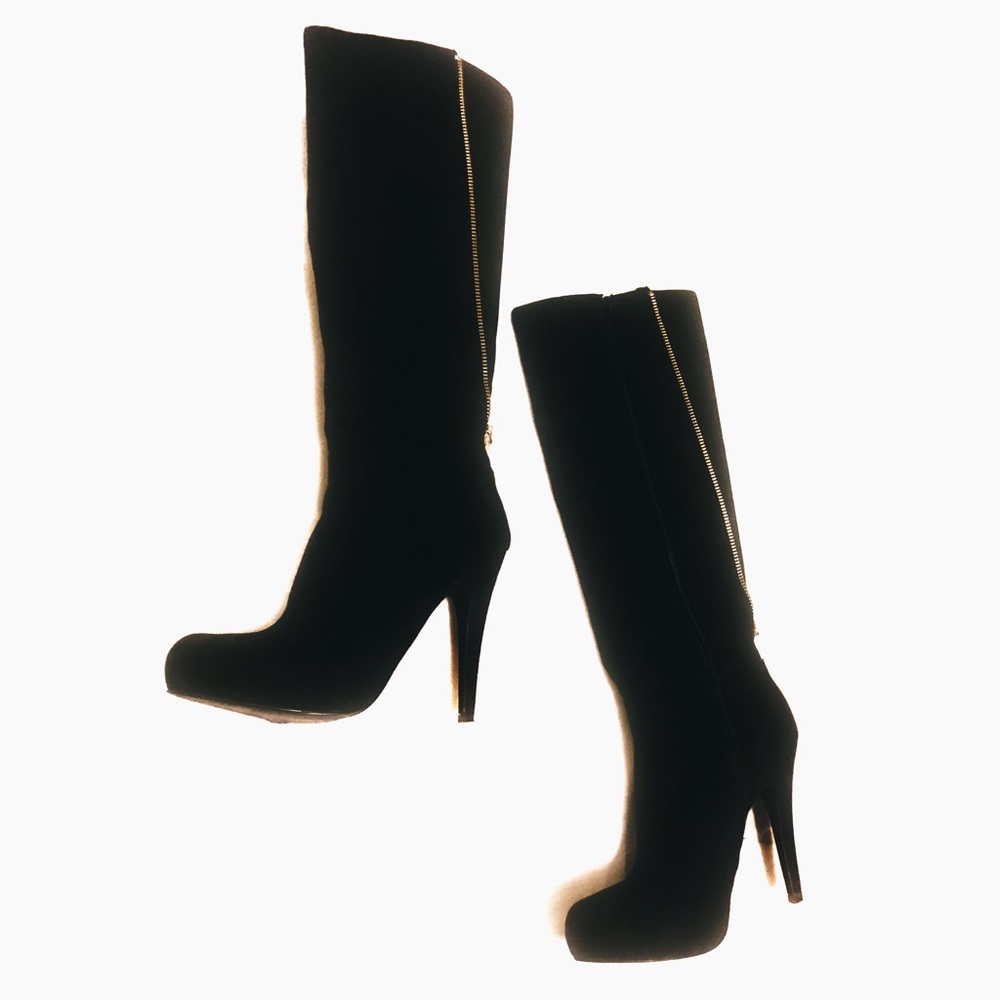 Aldo Paleven Round Toe Suede Knee-high boots